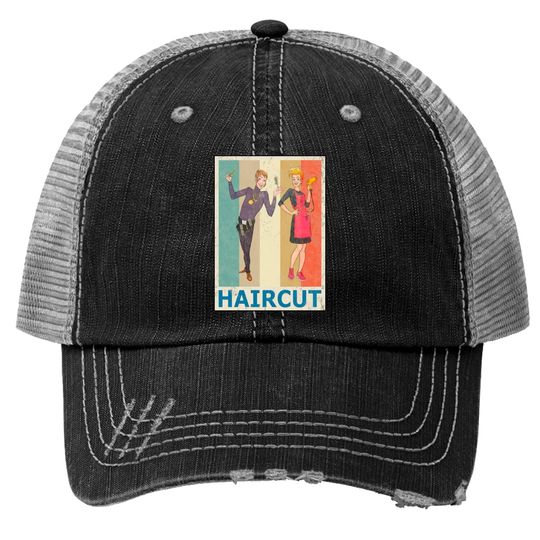 Discover Hairdresser Hair Stylist Vintage Retro Style Trucker Hats