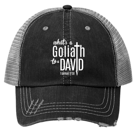 Discover David & Goliath (W) Trucker Hats