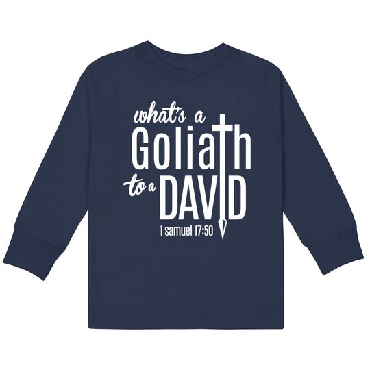 Discover David & Goliath (W)  Kids Long Sleeve T-Shirts