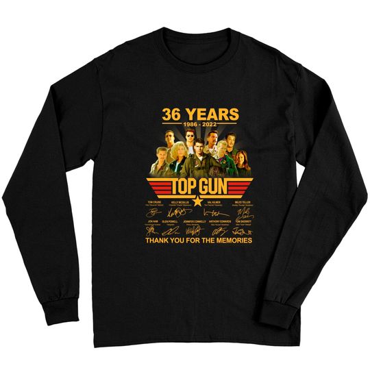 Discover Top Gun Marverick Shirt, Top Gun 36 Years 1986 2022 Long Sleeves