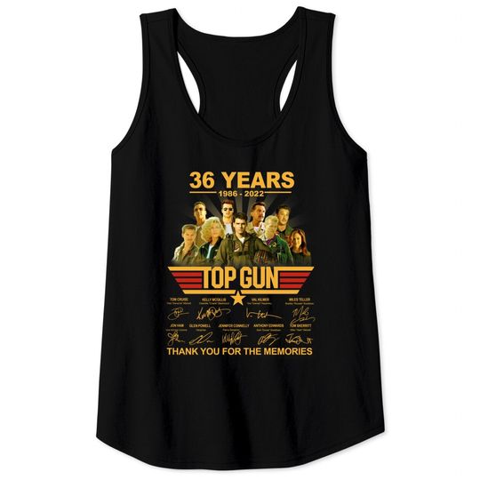 Discover Top Gun Marverick Shirt, Top Gun 36 Years 1986 2022 Tank Tops