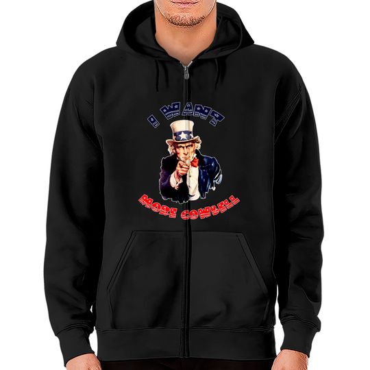 Discover Uncle Sam Wants More Cowbell Zip Hoodies