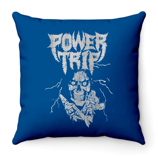Discover Power Trip Thrash Crossover Punk Top Gift Throw Pillows