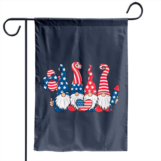 Discover 4th of July Gnome Garden Flags, 4th of July Garden Flags, Gnome Garden Flags, Patriotic Garden Flags