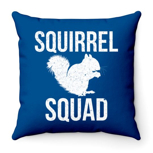 Discover Squirrel squad Throw Pillow Lover Animal Squirrels Throw Pillows
