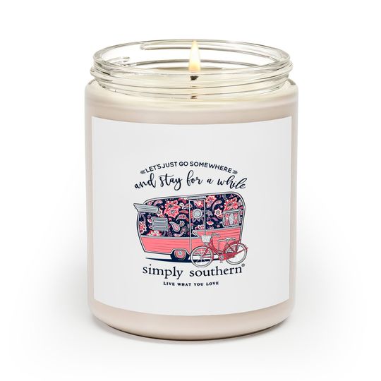 Discover Simply Southern Let's Just Go Somewhere and Stay a While Short Sleeve Scented Candles