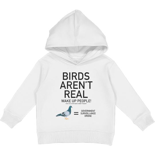 Discover Birds Are Not Real Bird Spies Conspiracy Theory Birds Kids Pullover Hoodies