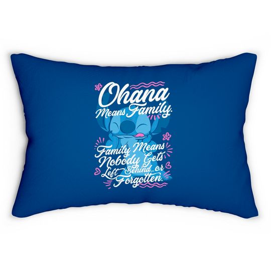 Discover Stitch Disney Lilo and Stitch Day Ohana Means Family Lumbar Pillows