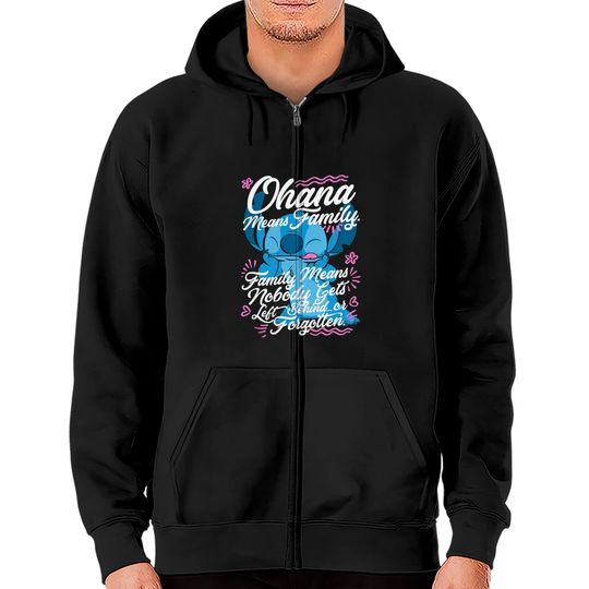 Discover Stitch Disney Lilo and Stitch Day Ohana Means Family Zip Hoodies