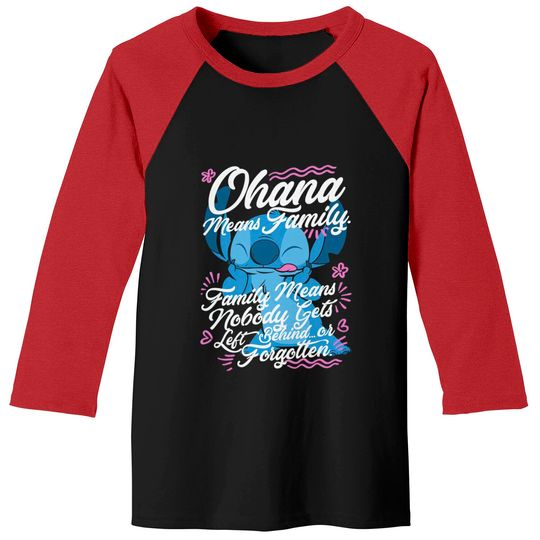 Discover Stitch Disney Lilo and Stitch Day Ohana Means Family Baseball Tees