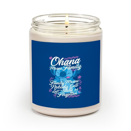 Discover Stitch Disney Lilo and Stitch Day Ohana Means Family Scented Candles