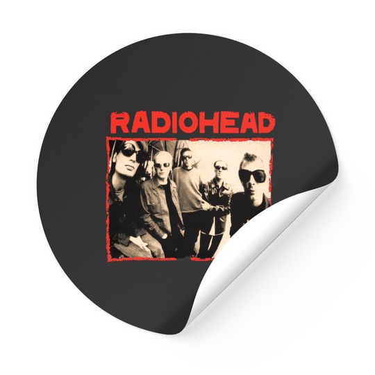Discover Radiohead Mens Small Vintage Style band Sticker band Stickers Vintage band Stickers