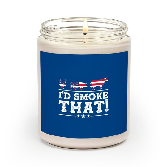 Discover I'd Smoke That BBQ Loverr American Flag Scented Candles