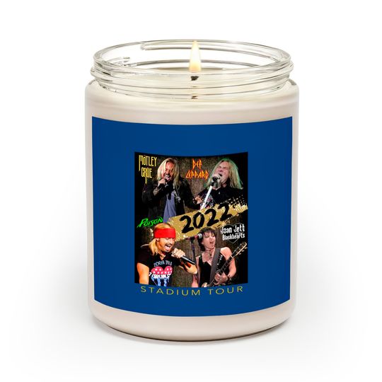 Discover The Stadium Tour 2022 Scented Candles Motley Crue Def Leppard Poison Joan Jett & The Blackhearts