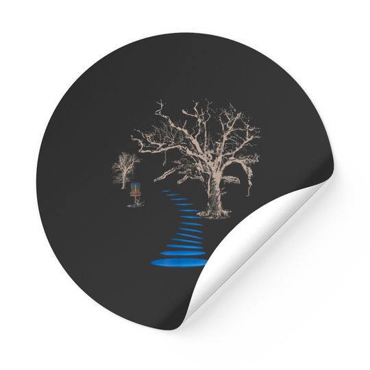 Discover Disc Golf Into The Woods Ultimate Stickers