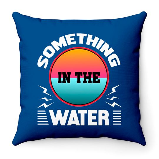 Discover Something In The Water Music Festival Throw Pillow Throw Pillows