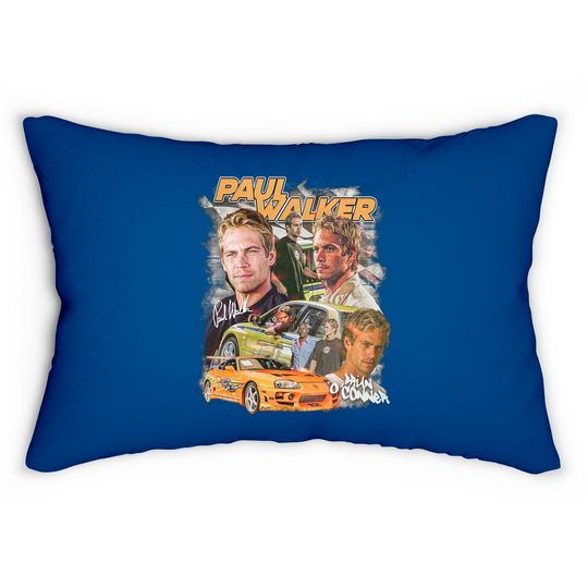 Discover Paul Walker Lumbar Pillows, Never Forgotten Lumbar Pillow Gifts