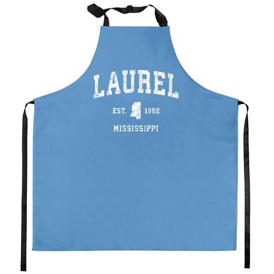 Discover Laurel Mississippi Ms Vintage Athletic Sports Desi Kitchen Aprons