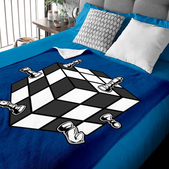 Discover Chess Rubix Cube Baby Blankets