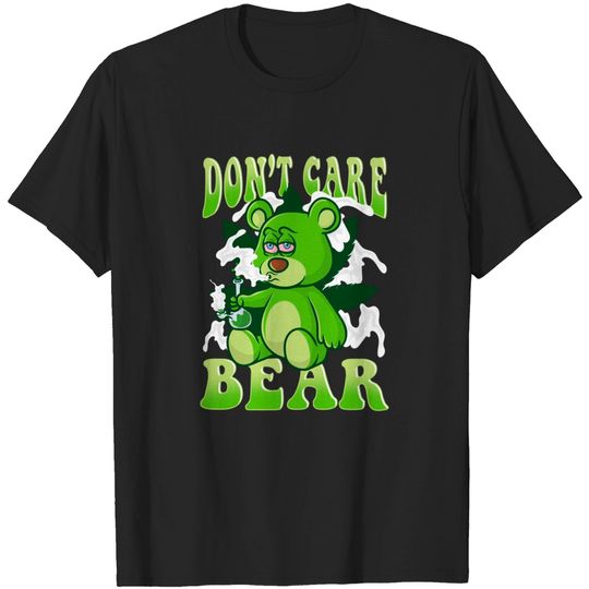 Discover Everything 420 T-Shirts Stoned Bear Smoking Weed