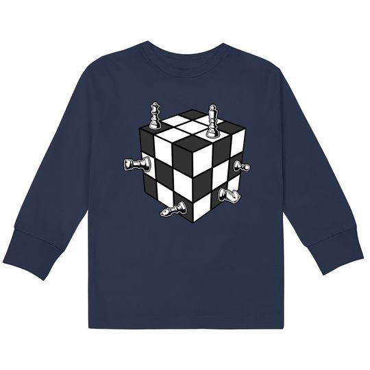 Discover Chess Rubix Cube  Kids Long Sleeve T-Shirts