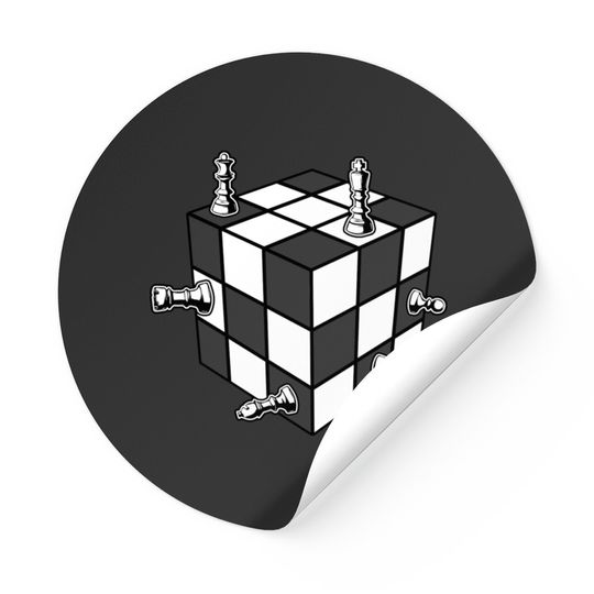 Discover Chess Rubix Cube Stickers