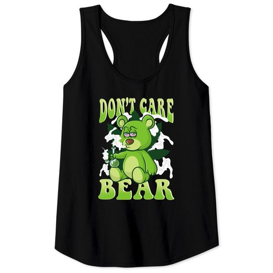 Discover Everything 420 Tank Tops Stoned Bear Smoking Weed