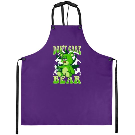 Discover Everything 420 Aprons Stoned Bear Smoking Weed