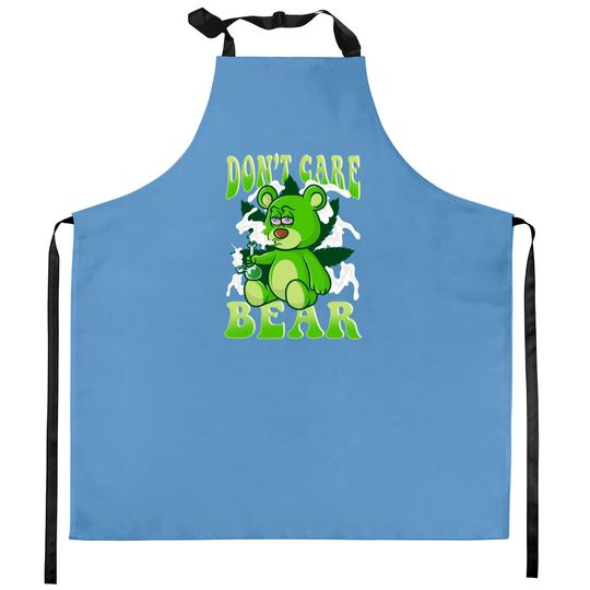 Discover Everything 420 Kitchen Aprons Stoned Bear Smoking Weed
