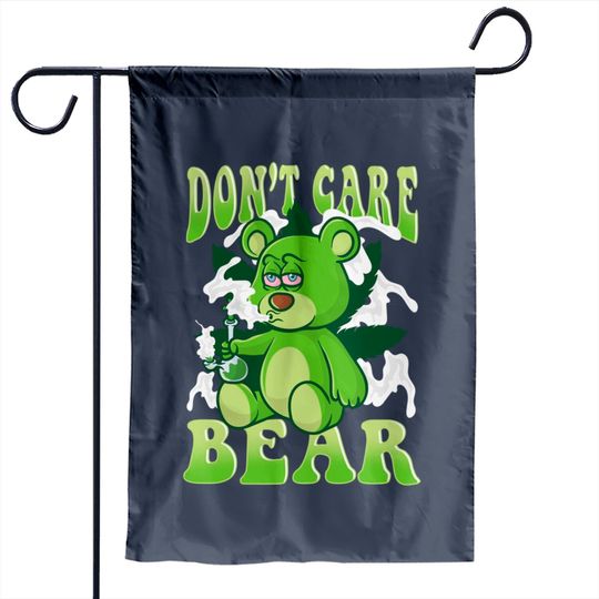 Discover Everything 420 Garden Flags Stoned Bear Smoking Weed