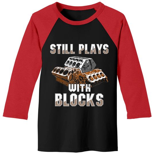 Discover Still Plays With Blocks Baseball Tees
