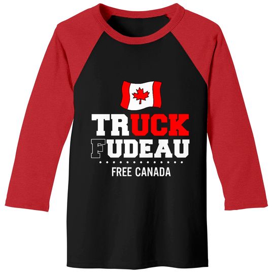 Discover Truck Fudeau Anti Trudeau Freedom Convoy Canada Truckers Baseball Tees