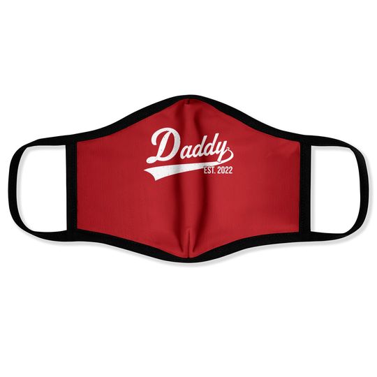 Discover 1st Time Dad EST 2022 New First Fathers Hood Day Daddy 2022 Face Masks