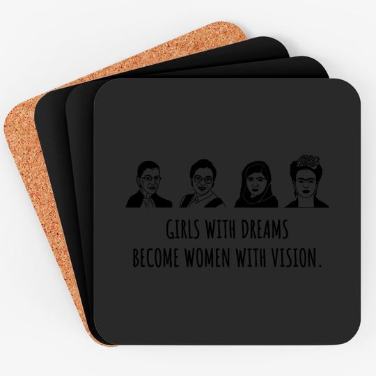 Discover Classy Mood Girls with Dreams Coasters