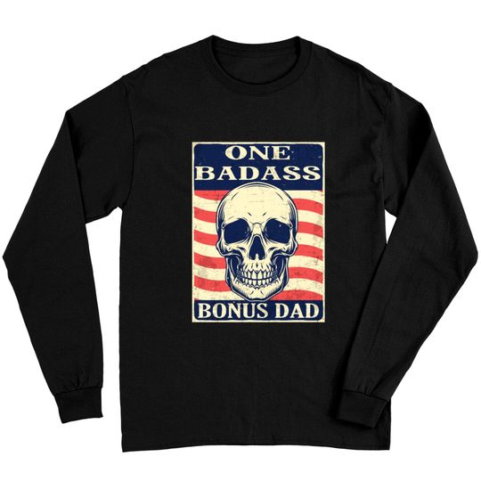 Discover One-Badass-Bonus-Step-Dad-Birthday-Gift Long Sleeves