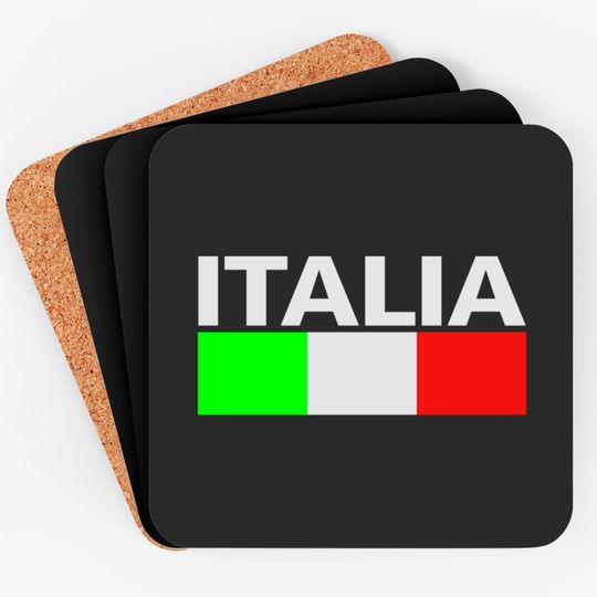 Discover Italy Italia Flag Coasters