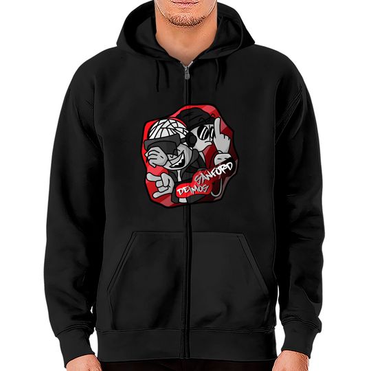 Discover Fnf Madness Combat Deimos And Sanford Graffiti Classic Zip Hoodies