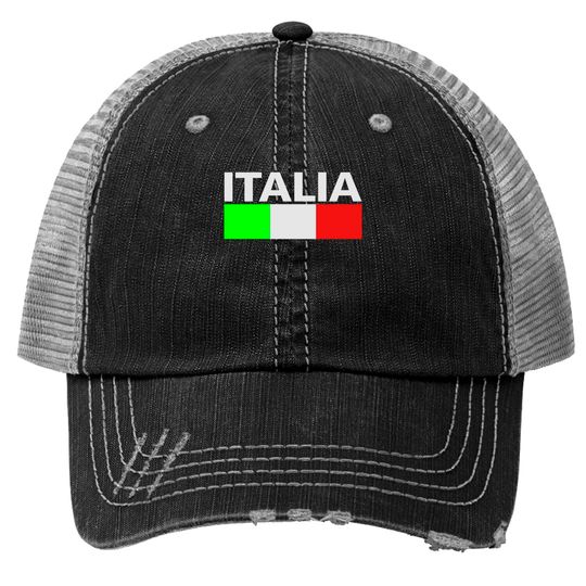 Discover Italy Italia Flag Trucker Hats