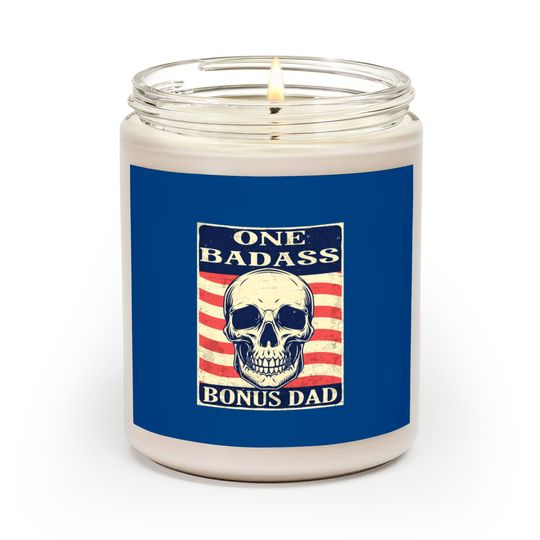 Discover One-Badass-Bonus-Step-Dad-Birthday-Gift Scented Candles
