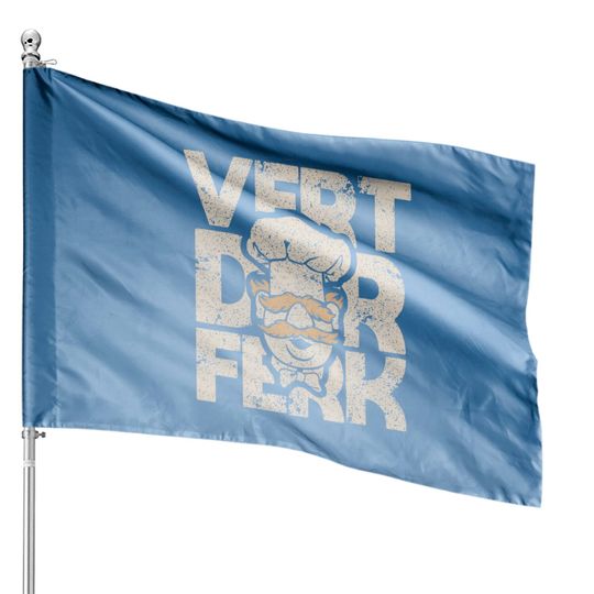 Discover vert der ferk swedish cheff meme vintage distressed cream - Vert Der Ferk Chef - House Flags