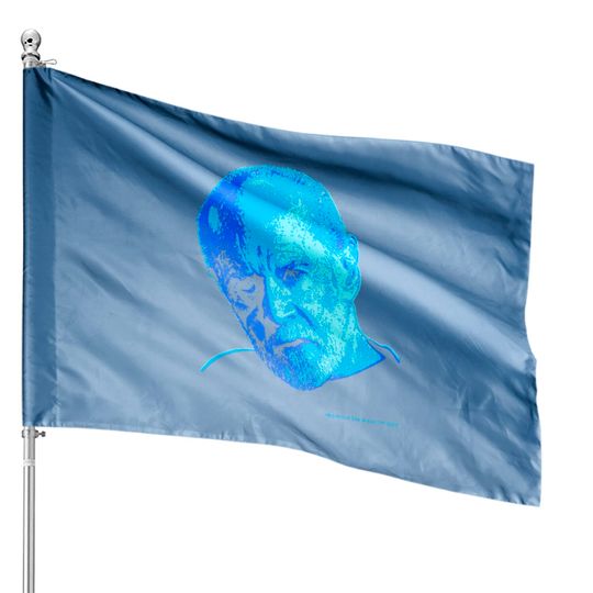 Discover Black House Flag - George Carlin Portrait - Comedian - House Flags