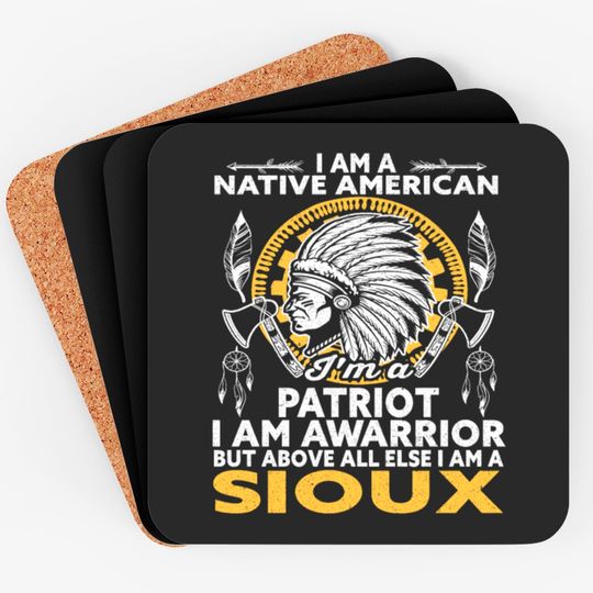 Discover Sioux Tribe Native American Indian America Coasters