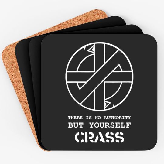 Discover Crass There Is No Authority But Yourself Coasters