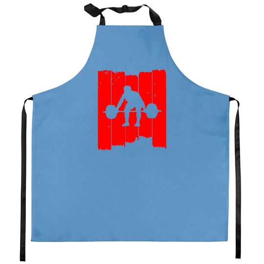 Discover Squats deadlift fitness gym weight lifting Kitchen Aprons