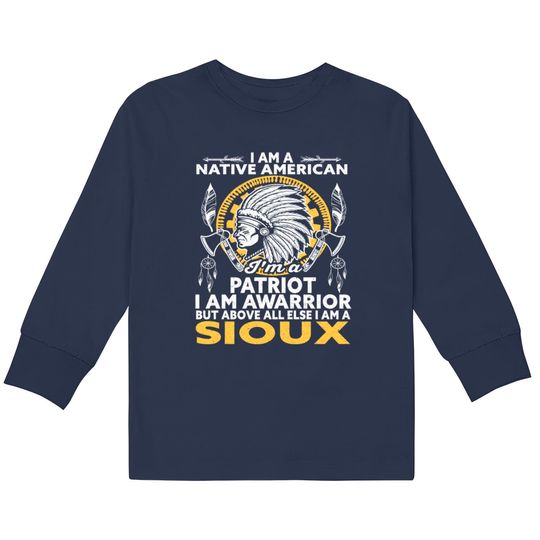 Discover Sioux Tribe Native American Indian America  Kids Long Sleeve T-Shirts