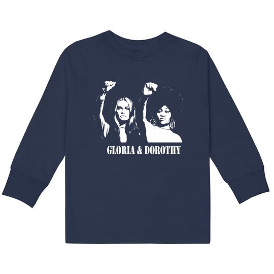 Discover GLORIA & DOROTHY Stencil - Feminism -  Kids Long Sleeve T-Shirts