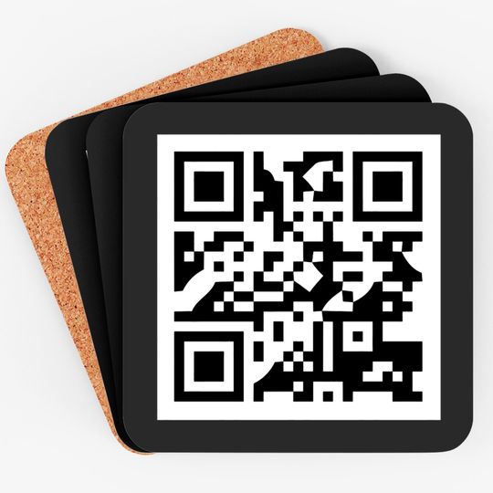 Discover Rick Astley Rick Rolled QR Code - Rick Rolled - Coasters