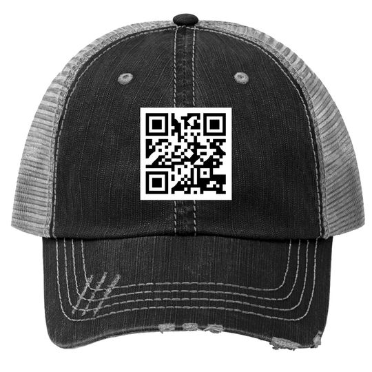 Discover Rick Astley Rick Rolled QR Code - Rick Rolled - Trucker Hats