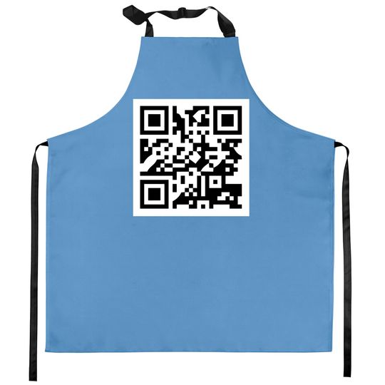 Discover Rick Astley Rick Rolled QR Code - Rick Rolled - Kitchen Aprons