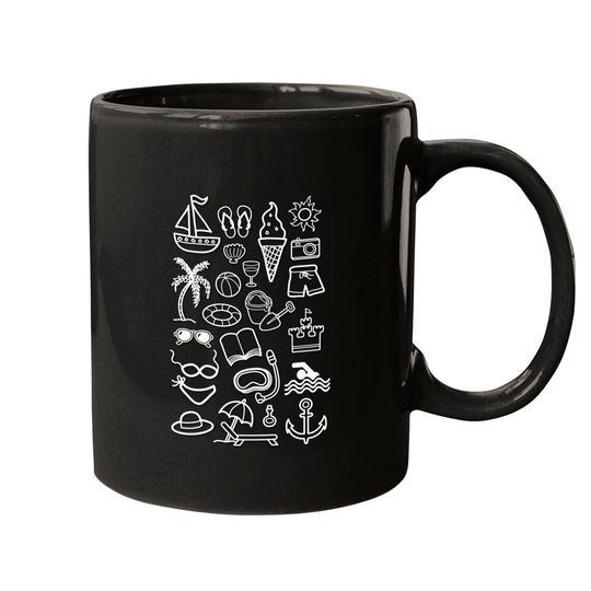 Discover Beach Holiday Icons - Snorkeling - Mugs
